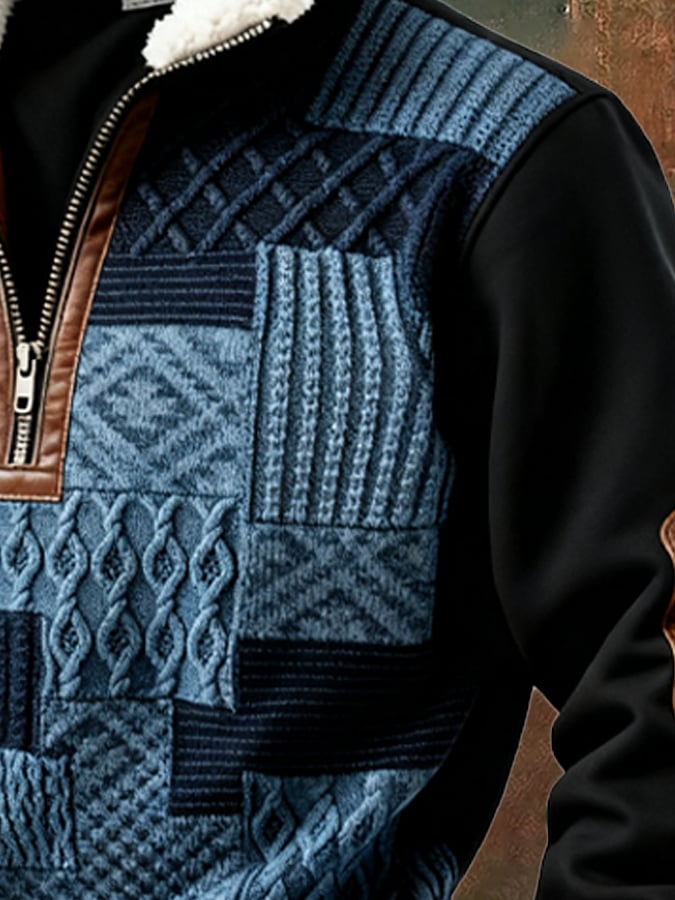 Abbott - Hanorac Casual Retro cu Imprimeu Colorat